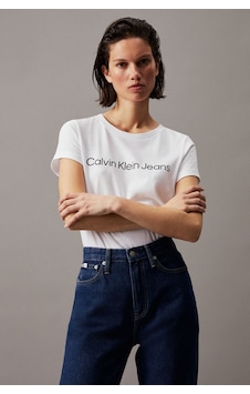 Calvin Klein Bisiklet Yaka Beyaz Kadın T-shirt J20j220253yaf Beyaz Calvin Klein Bisiklet Yaka Beyaz Kadın T-shirt J20j220253yaf Beyaz