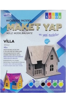 Südor Ahşap Maket Villa Boyama Seti 14X11X12 Cm N Md2-04 Südor Ahşap Maket Villa Boyama Seti 14X11X12 Cm N Md2-04