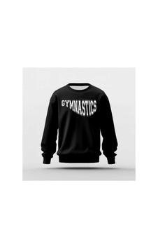 Ada Kostüm Tasarım Gymnastics Tasarım Baskılı Basic Sweatshirt Siyah Ada Kostüm Tasarım Gymnastics Tasarım Baskılı Basic Sweatshirt Siyah