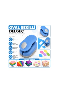 Oval Şekilli Orta Boy Şekilli Delgeç Kağıt Fon Kartonu Eva Delgeç Scrapbook Hobi Delgeci Çok Renkli Oval Şekilli Orta Boy Şekilli Delgeç Kağıt Fon Kartonu Eva Delgeç Scrapbook Hobi Delgeci Çok Renkli