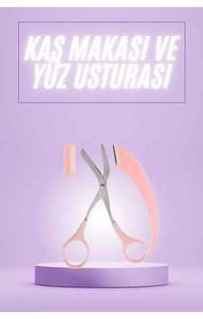 Taraklı Kaş Makası Ve Ustura Seti Kaş Düzeltme Makası Kaş Bıyık Alma Aleti Sarı Diğer
