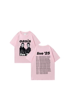 Flood Of Style Oasis Canlı 25 Tur Grafik T-shirt Adam Kadın Sıcak Satış 100% Pamuk Rahat O-boyun Kısa Kollu Pembe Flood Of Style Oasis Canlı 25 Tur Grafik T-shirt Adam Kadın Sıcak Satış 100% Pamuk Rahat O-boyun Kısa Kollu Pembe