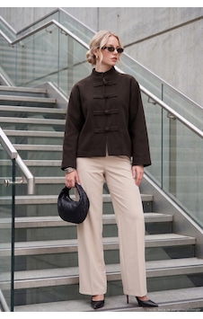 Lela Yün Karışımlı Dik Yaka Çin Düğme Detaylı Kısa Kaşe Mont Kadın Kaşe Mont 6524060 Acı Kahve Kahverengi Lela Yün Karışımlı Dik Yaka Çin Düğme Detaylı Kısa Kaşe Mont Kadın Kaşe Mont 6524060 Acı Kahve Kahverengi