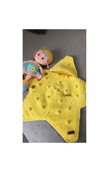 Yıldız Tulum Bebek Battaniyesi Sarı Sarı