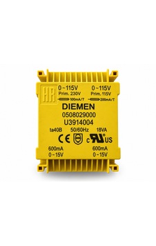 Diemen Trafo 18va 230v/115v 2x15v 600ma U3914004 0508029000