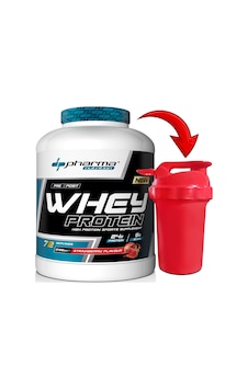 Whey Protein 2196 Gr Çilek Aromalı Protein Tozu 24 Gram Protein 72 Servis Shaker Hediyeli Whey Protein 2196 Gr Çilek Aromalı Protein Tozu 24 Gram Protein 72 Servis Shaker Hediyeli