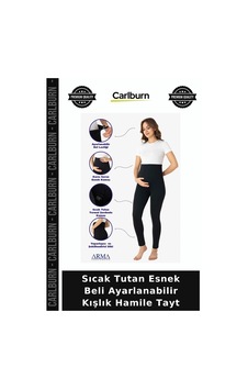Carlburn Özel Seri Sıcak Tutan Esnek Beli Ayarlanabilir Kışlık Hamile Tayt Siyah Kombin Anne Giyim Carlburn Özel Seri Sıcak Tutan Esnek Beli Ayarlanabilir Kışlık Hamile Tayt Siyah Kombin Anne Giyim