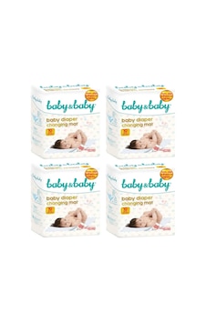 Baby&baby Kaydırmaz Bantlı Bebek Bakım Örtüsü 60x60cm 10'lu X 4 Adet Baby&baby Kaydırmaz Bantlı Bebek Bakım Örtüsü 60x60cm 10'lu X 4 Adet