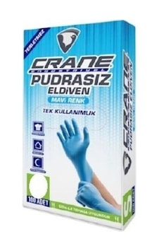 Crane Pudrasız Polietilen Eldiven Mavi Medium 100'lü Paket Crane Pudrasız Polietilen Eldiven Mavi Medium 100'lü Paket