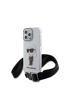 Apple Uyumlu iPhone 15 Pro Max Kılıf Karl Lagerfeld Lisanslı Boyun Askılı Karl İkonik Crossbody Şeffaf Apple Uyumlu iPhone 15 Pro Max Kılıf Karl Lagerfeld Lisanslı Boyun Askılı Karl İkonik Crossbody Şeffaf