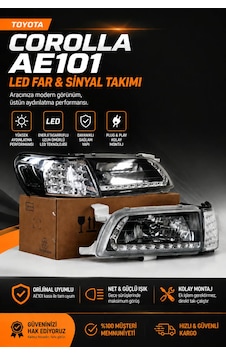 Toyota Corolla Ae101 Led Far Ve Sinyal Takımı Beyaz - 2 Adet / 1 Takım
