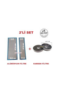 Regal Uyumlu As330 Aspiratör Alüminyum Filtre Takımı 20,5x47,6 /13x47,6 Cm + Karbon Filtre -2'li Set Regal Uyumlu As330 Aspiratör Alüminyum Filtre Takımı 20,5x47,6 /13x47,6 Cm + Karbon Filtre -2'li Set