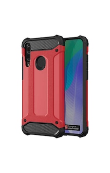Kilifone - Huawei Uyumlu Y6p - Kılıf Çift Katman Zırh Tank Crash Military Kapak - Kırmızı Kilifone - Huawei Uyumlu Y6p - Kılıf Çift Katman Zırh Tank Crash Military Kapak - Kırmızı
