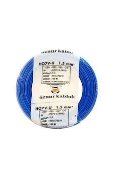Öznur Kablo 1,5 Mm2 Nya Tek Damar Mavi 100m