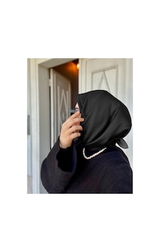 Bushu Düz Twill Eşarp siyah Bushu Düz Twill Eşarp siyah