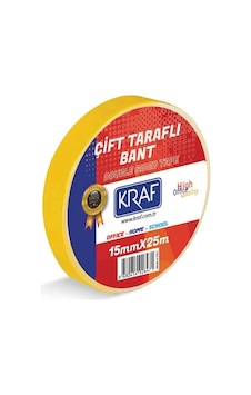 Kraf Çift Taraflı Bant 15mmx25m - 3 Adet Kraf Çift Taraflı Bant 15mmx25m - 3 Adet