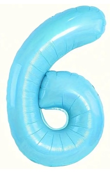 Beysüs Mavi 6 Rakam Folyo Balon 80 Cm Mavi