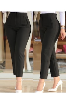 COJans Kadın Üste Oturan Paçası Bilek Üzerinde Biten Krep Kumaş Kumaş Pantolon 36 S - 50 5xl Göründüğü Gibi COJans Kadın Üste Oturan Paçası Bilek Üzerinde Biten Krep Kumaş Kumaş Pantolon 36 S - 50 5xl Göründüğü Gibi