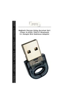 Bağlantı Parçası Kolay Kurulum Veri Cihazı X-level Tg6717 Bluetooth 5.1 Dongle Mini Kablosuz Adaptör