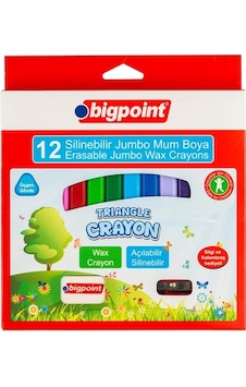 Bigpoint Jumpo Üçgen Mum Boya 12 Renk Bigpoint Jumpo Üçgen Mum Boya 12 Renk