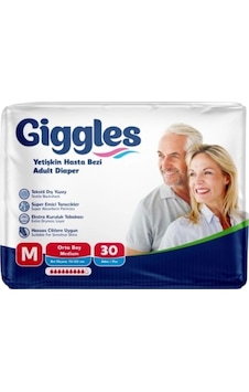 Giggles Belbantlı Yetişkin Hasta Bezi Orta Boy M 30'lu Giggles Belbantlı Yetişkin Hasta Bezi Orta Boy M 30'lu