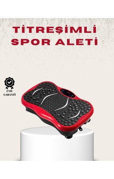 Vücut Sıkılaştırmaya Yardımcı Titreşimli Fitness Platformu Kırmızı Vücut Sıkılaştırmaya Yardımcı Titreşimli Fitness Platformu Kırmızı