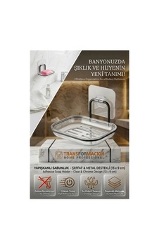 Yapışkanlı Sabunluk Su Giderli, Katı Sabun Kutusu, 13 X 9 Cm 723054 Renk Yapışkanlı Sabunluk Su Giderli, Katı Sabun Kutusu, 13 X 9 Cm 723054 Renk