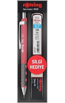 Rotring Tikky Okul Seti Uç+ Silgi Hediyeli Versatil Seti 0.7 Gül Kurusu Rotring Tikky Okul Seti Uç+ Silgi Hediyeli Versatil Seti 0.7 Gül Kurusu