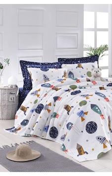 Enlora Home Doğal Pike Baskılı Tek Kişilik Spacex Lacivert Enlora Home Doğal Pike Baskılı Tek Kişilik Spacex Lacivert