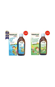 Youplus Kids Vm Multivitamin Ve Mineral Kompleksi 150 ML + Omega-3 150 ML Youplus Kids Vm Multivitamin Ve Mineral Kompleksi 150 ML + Omega-3 150 ML