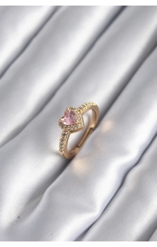 Buğz Pirinç Gold Renk Pembe Zirkon Taş Kalp Charm Model Kadın Yüzük Diğer 70216584 Buğz Pirinç Gold Renk Pembe Zirkon Taş Kalp Charm Model Kadın Yüzük Diğer 70216584
