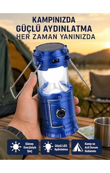 Katlanabilir Usb Çıkışlı Kamp Feneri Şarj Edilebilir, Dayanıklı Ve Çok Fonksiyonlu Mavi 22995023 Katlanabilir Usb Çıkışlı Kamp Feneri Şarj Edilebilir, Dayanıklı Ve Çok Fonksiyonlu Mavi 22995023