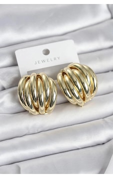 Durukar Pirinç Gold Renk Vintage Kadın Küpe Çok Renkli Durukar Pirinç Gold Renk Vintage Kadın Küpe Çok Renkli