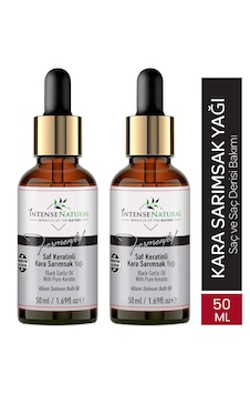 Intense Natural Saf Keratinli Kara Sarımsak Yağı 2 x 50 ML Intense Natural Saf Keratinli Kara Sarımsak Yağı 2 x 50 ML