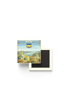 Ukrayna Kiev Şehri Temalı Vintage Buzdolap Magneti 9x9 Cm Ukrayna Kiev Şehri Temalı Vintage Buzdolap Magneti 9x9 Cm