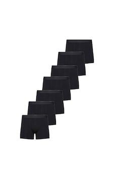Nacar Store Erkek Pamuklu Likralı 7'li Paket Boxer Siyah Nacar Store Erkek Pamuklu Likralı 7'li Paket Boxer Siyah