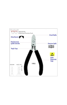 Weber 1402 Paslanmaz Çelik Elektronikçi Yan Keski-Yaylı 115 MM Weber 1402 Paslanmaz Çelik Elektronikçi Yan Keski-Yaylı 115 MM
