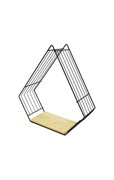 Lalezar Lzr-621 Piramit Ahşap Tabanlı Tek Katlı Metal Dekoratif Duvar Rafı- 3'li Paket Lalezar Lzr-621 Piramit Ahşap Tabanlı Tek Katlı Metal Dekoratif Duvar Rafı- 3'li Paket