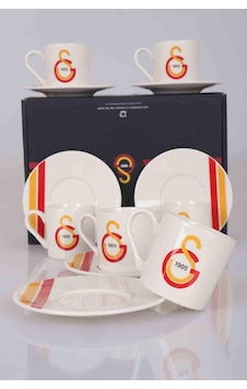 Lisanslı Galatasaray 6 Kişilik Türk Kahvesi Fincan Takımı Altın Lisanslı Galatasaray 6 Kişilik Türk Kahvesi Fincan Takımı Altın
