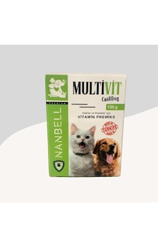 Nanbell Multivit Kedi ve Köpekler İçin Toz Multivitamin 100 G