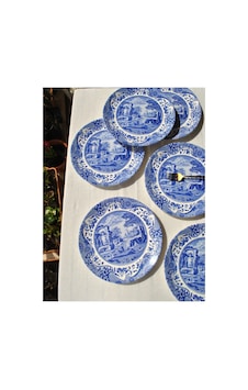 6'lı Özel Tasarım Premium Seramik 26 Cm Servis Tabağı Takımı Mavi İkram Tabak Sunum -old Town Lacivert 6'lı Özel Tasarım Premium Seramik 26 Cm Servis Tabağı Takımı Mavi İkram Tabak Sunum -old Town Lacivert