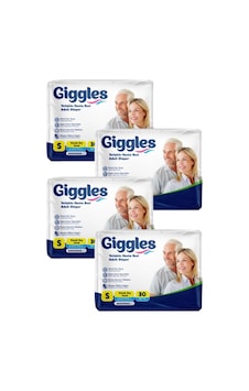 Giggles Belbantlı Yetişkin Hasta Bezi Küçük Boy S 4 x 30'lu Giggles Belbantlı Yetişkin Hasta Bezi Küçük Boy S 4 x 30'lu