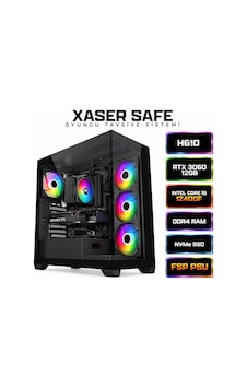 Xaser Safe X80 Intel Core İ5 12400f 16gb Ram 1tb M.2 Nvme Ssd 12gb Rtx3060 Masaüstü Oyuncu Bilgisayarı