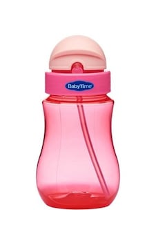 Babytime Bt500 Renkli Pipetli Bardak - Pembe