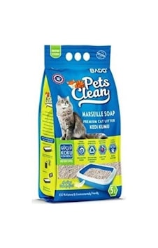 Bado Pet's Clean Marsilya Sabunlu Topaklaşan Bentonit Kedi Kumu 5 L Bado Pet's Clean Marsilya Sabunlu Topaklaşan Bentonit Kedi Kumu 5 L