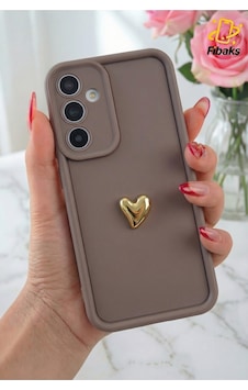 Fibaks Galaxy A54 Uyumlu Kılıf 3d Kalp Tasarımlı Kahverengi Desenli Yumuşak Kamera Korumalı Silikon Kapak Fibaks Galaxy A54 Uyumlu Kılıf 3d Kalp Tasarımlı Kahverengi Desenli Yumuşak Kamera Korumalı Silikon Kapak