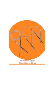 Masal Örgü Evi Çelik Telli Misinalı Örgü Şişi Seti, 40cm 60cm Ve 100cm Uzunluk, 3'lü Set, Dikişsiz Bere Ve Yak Genel Masal Örgü Evi Çelik Telli Misinalı Örgü Şişi Seti, 40cm 60cm Ve 100cm Uzunluk, 3'lü Set, Dikişsiz Bere Ve Yak Genel