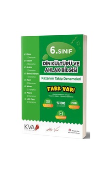 6. Sınıf Din Kültürü Ve Ahlak Bilgisi Kazanım Takip Denemeleri- KVA Yayınları 6. Sınıf Din Kültürü Ve Ahlak Bilgisi Kazanım Takip Denemeleri- KVA Yayınları