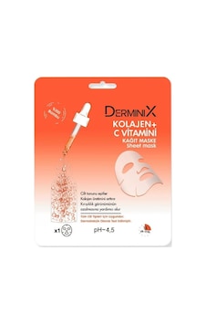 Derminix Kolajen + C Vitamini Kağıt Yüz Maskesi Derminix Kolajen + C Vitamini Kağıt Yüz Maskesi