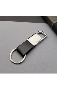 Siyah Gümüş Metal Anahtarlık